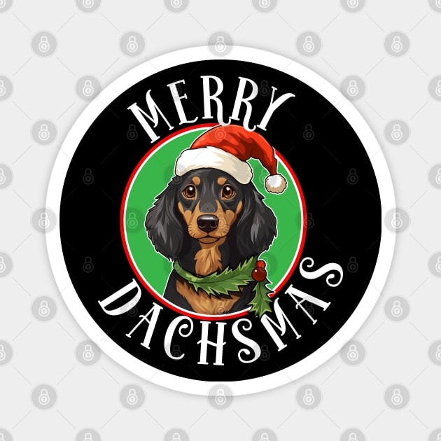 Merry Dachmas - Funny Dachshund Christmas Magnet by eighttwentythreetees